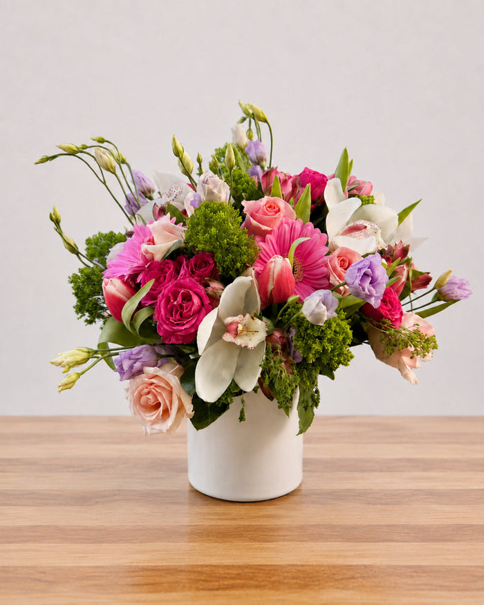 Fuchsia Bloom floral arrangement by Pardes Floral