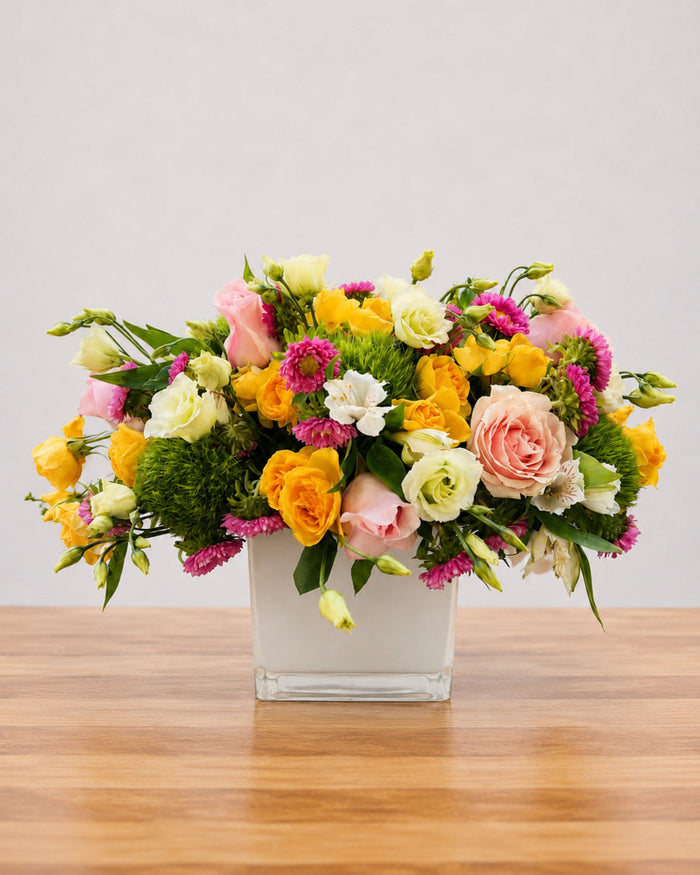 Golden Meadow floral arrangement by Pardes Floral