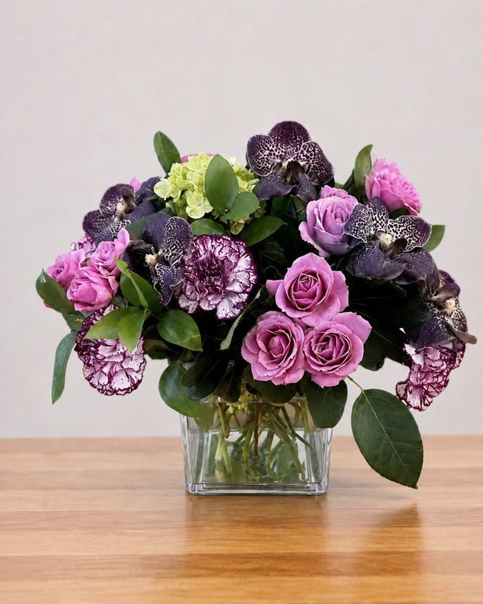 Plum Nocturne floral arrangement by Pardes Floral