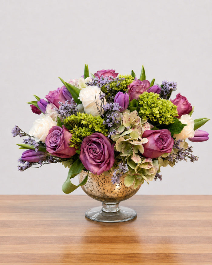 Violet Jardin floral arrangement by Pardes Floral